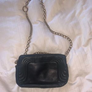 Henri Bendel Black Geunine Leather Bag